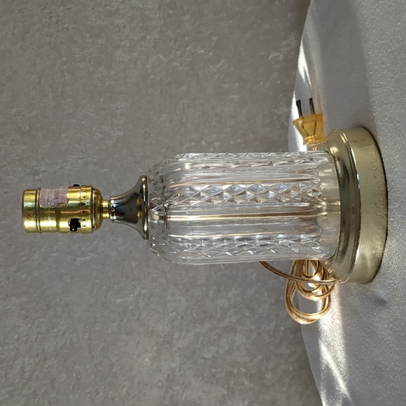 Other - Vintage Clear Crystal Lead Glass 10" Table Lamp